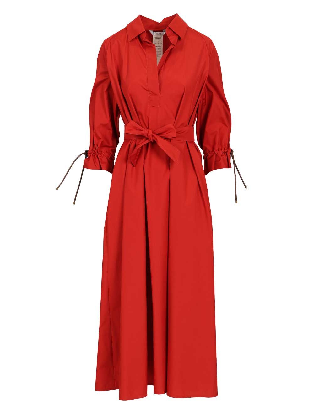 Oversized Dress Red Cotone