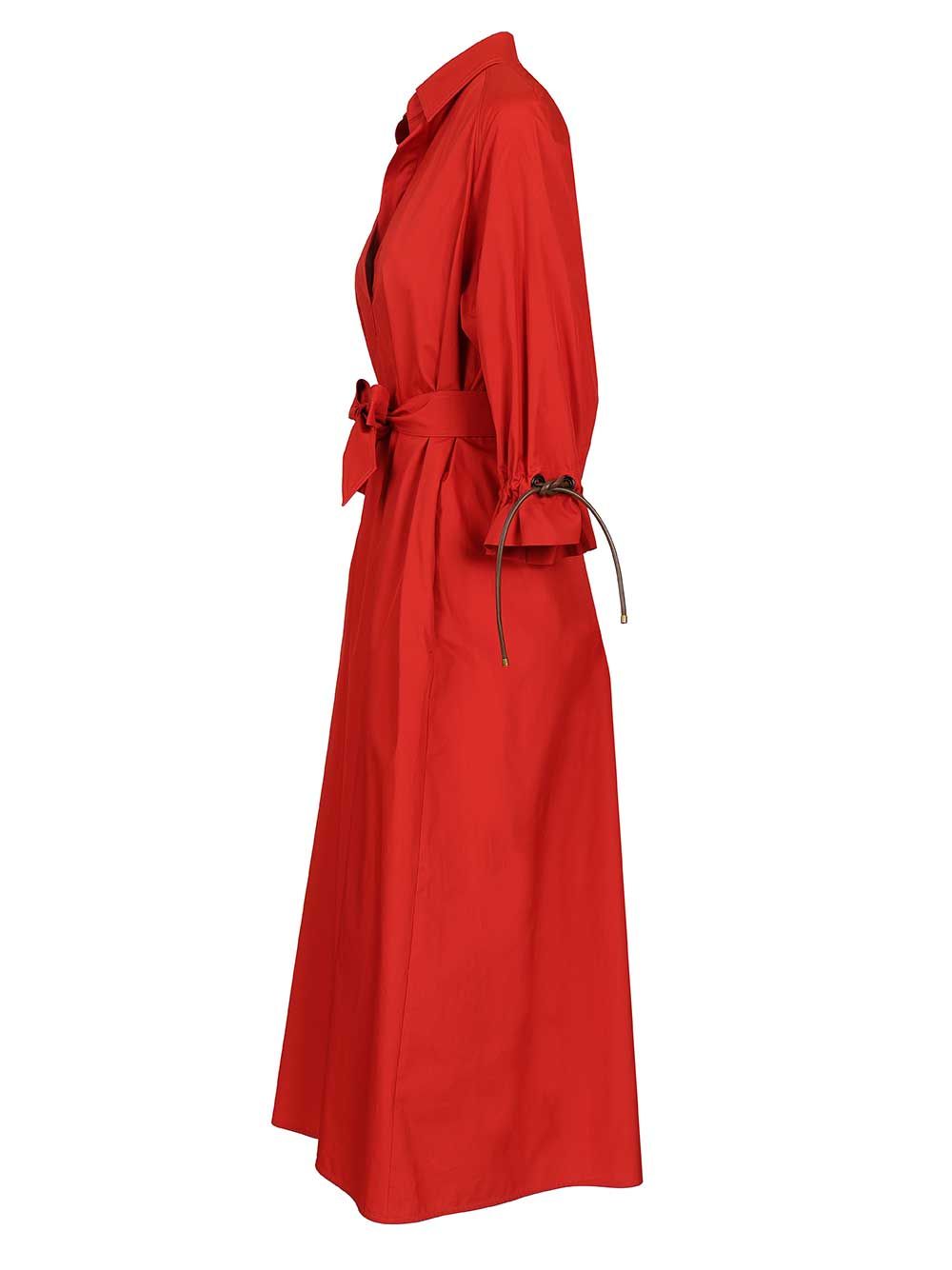 Oversized Dress Red Cotone