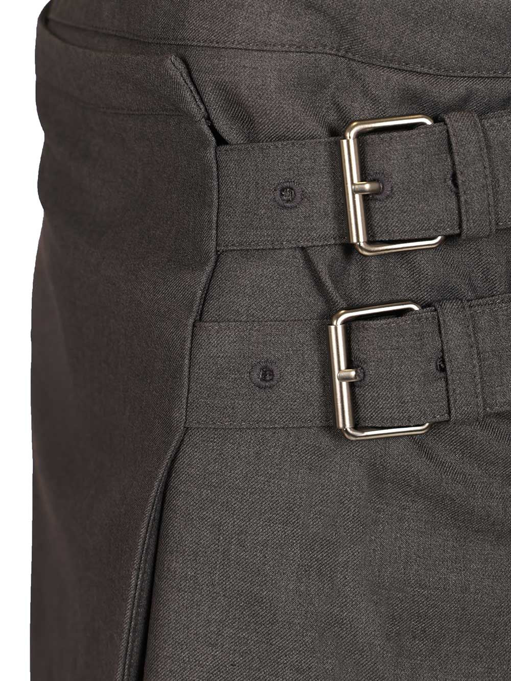 Pleated Midi Skirt Grey Shell: Polyester