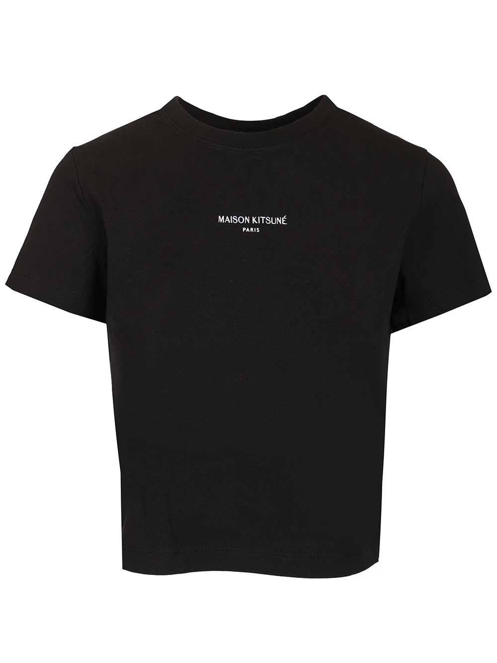 Maison Kitsuné Paris T-Shirt Black Organic Cotton