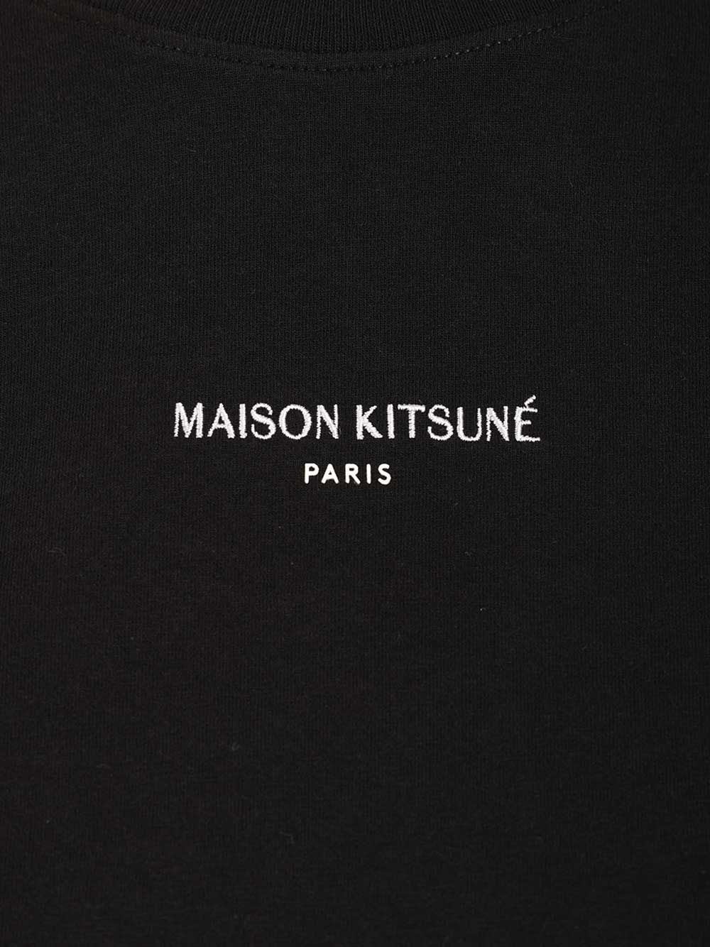 Maison Kitsuné Paris T-Shirt Black Organic Cotton