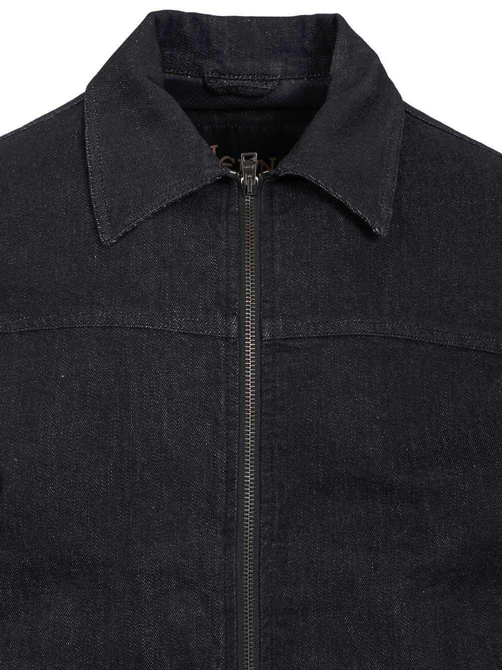 Denim Bomber Jacket Blue Cotton Elastane