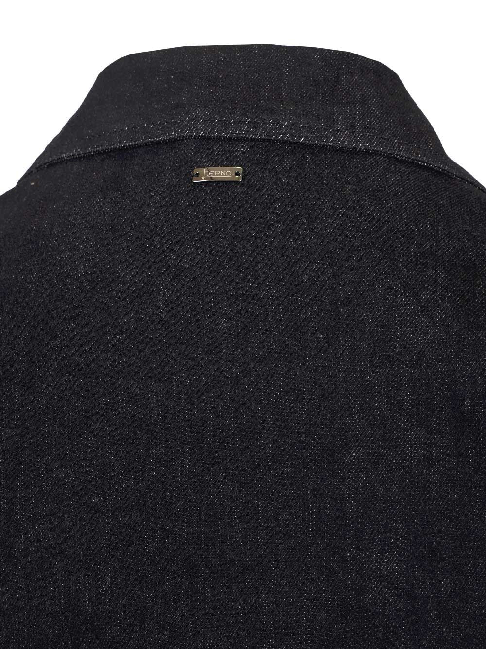 Denim Bomber Jacket Blue Cotton Elastane