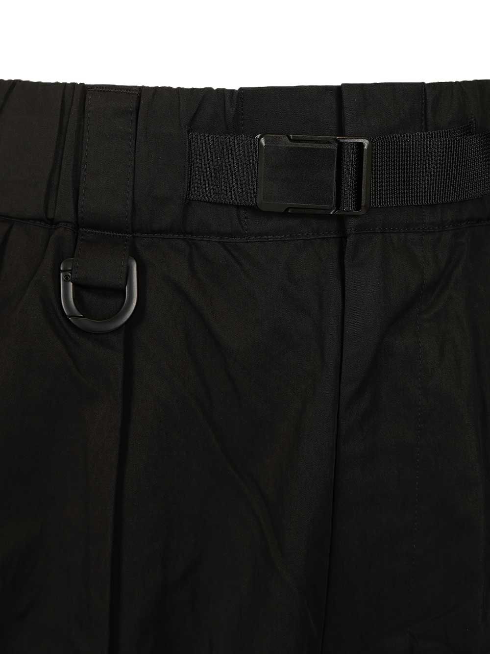 Cotton Blend Cargo Bermuda Shorts Black Cotton/polyamide Trousers