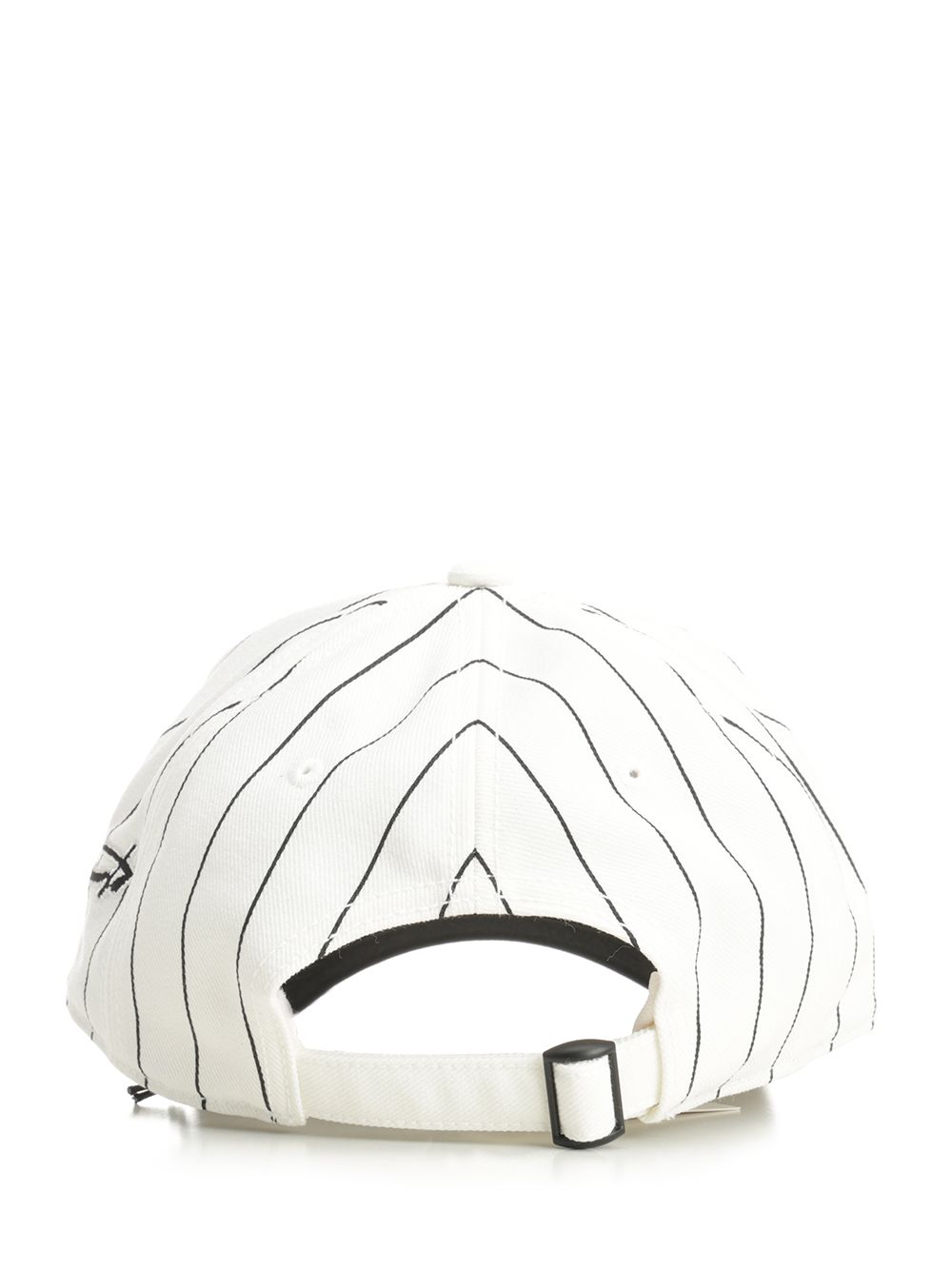 Striped Baseball Cap White Rec.polyester Hat
