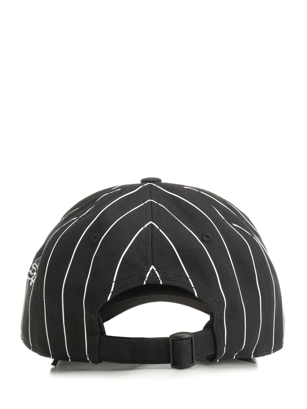 Striped baseball cap Black Rec.polyester Hat