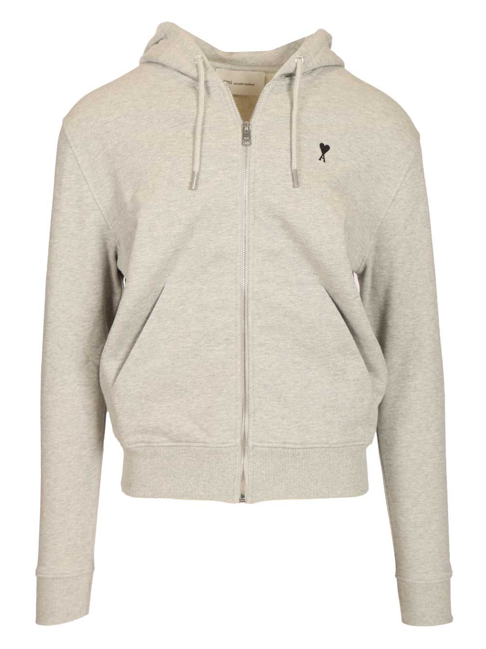 Ami de Coeur zip-up hoodie Grey Mat Principale:coton Sweatshirts