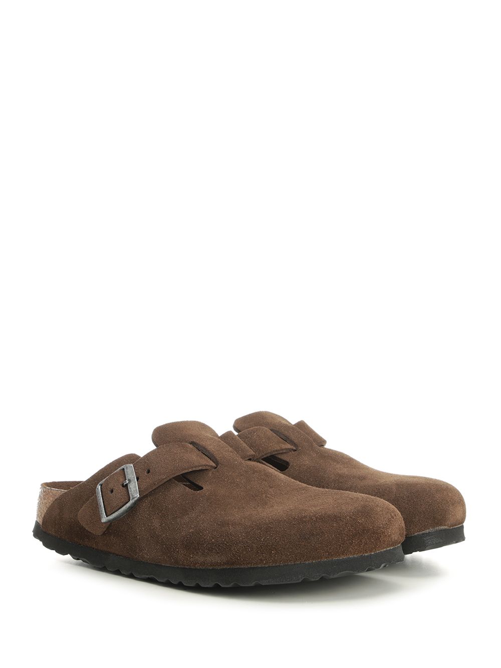 Boston Suede Clog Brown Sandal