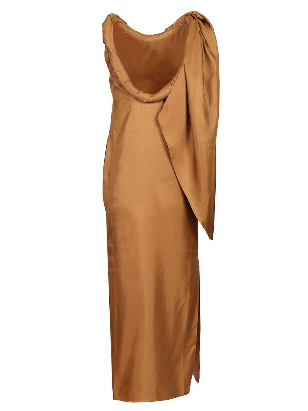 Susan Dress Beige Silk