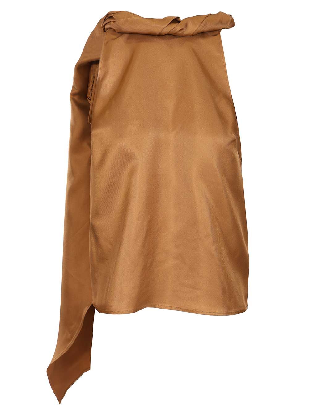 WILMA top Beige Silk Tops