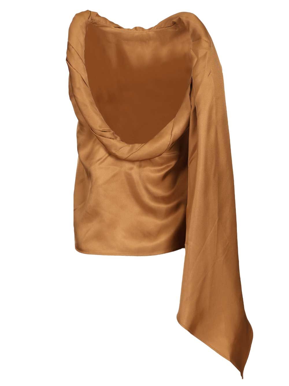 WILMA top Beige Silk Tops