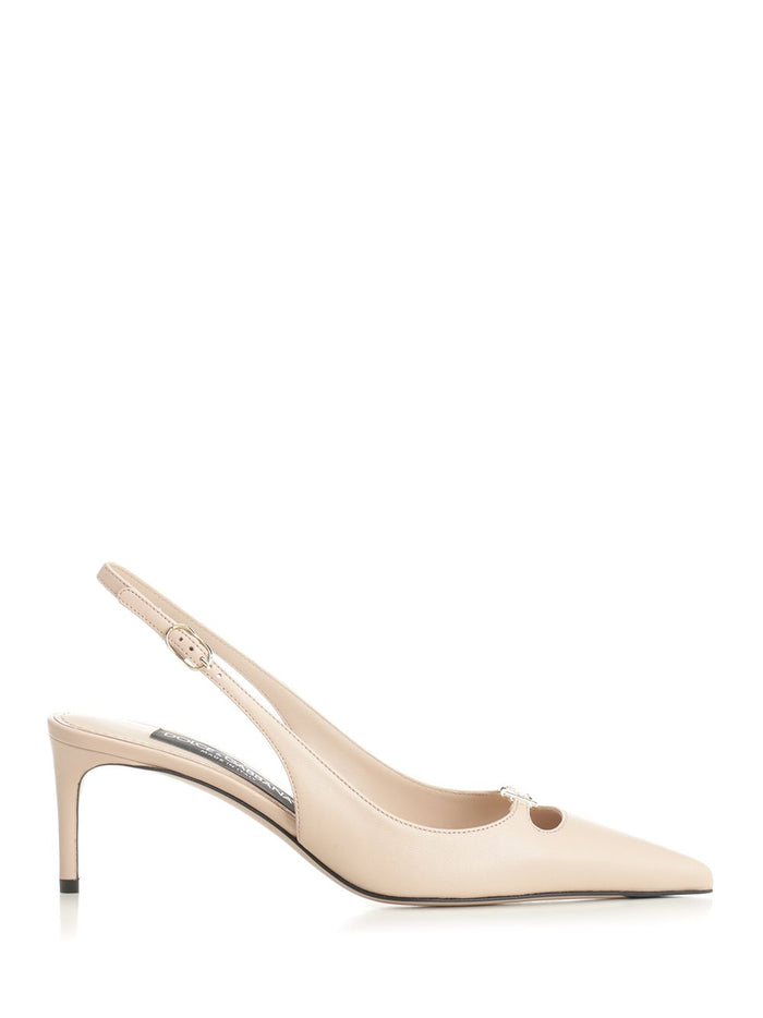 Slingback in nappa Rose Lamb + Goat Pumps