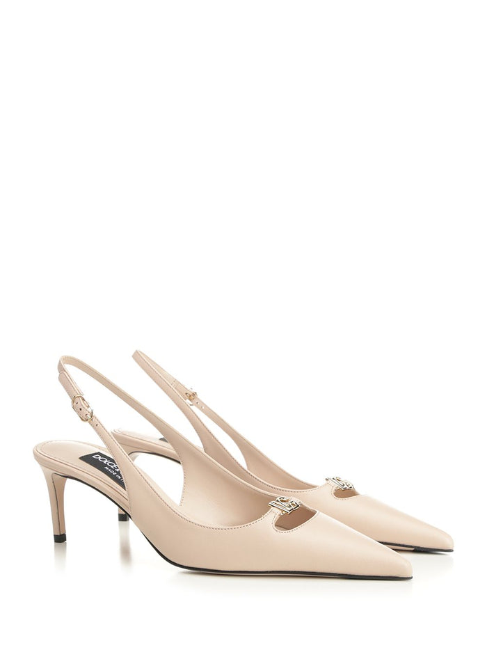 Slingback in nappa Rose Lamb + Goat Pumps