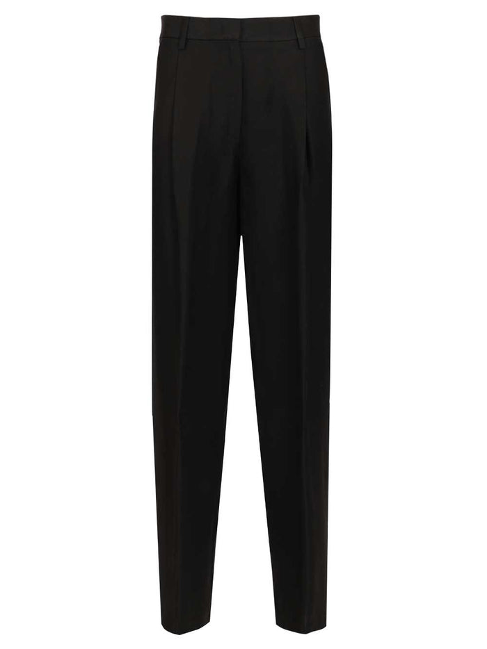 Trousers With Pleats Black Vi Li