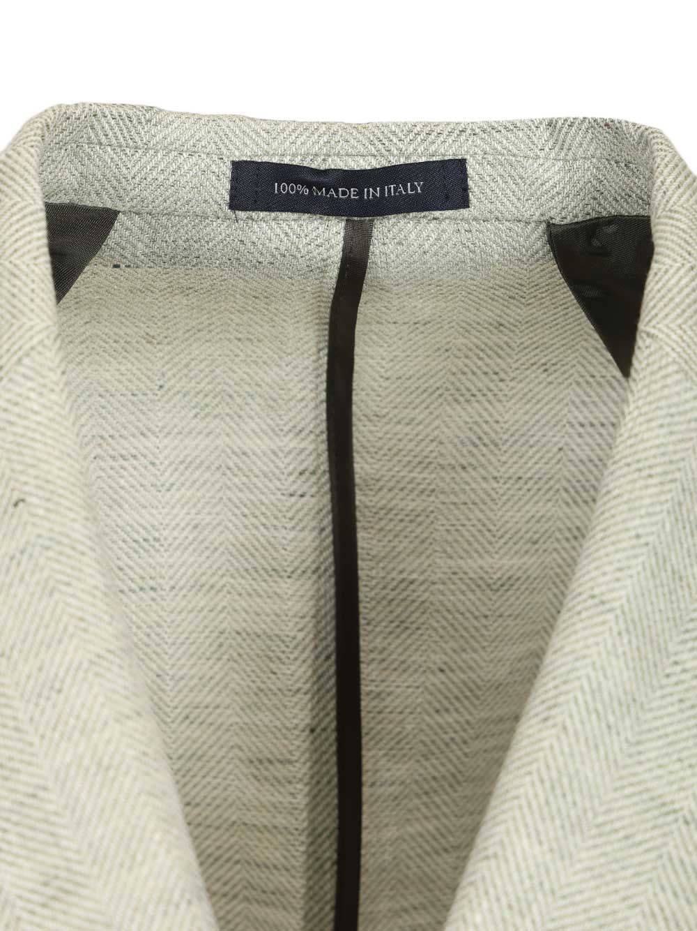 double-breasted blazer Grey Linen Wool Jacket