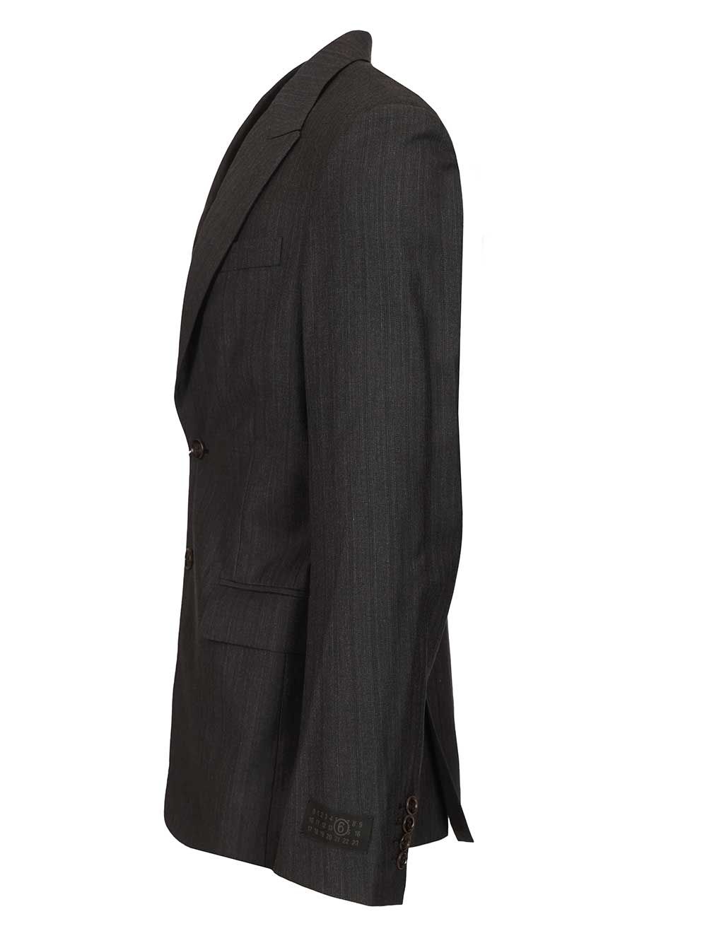Wool And Cotton Blazer Black Jacket