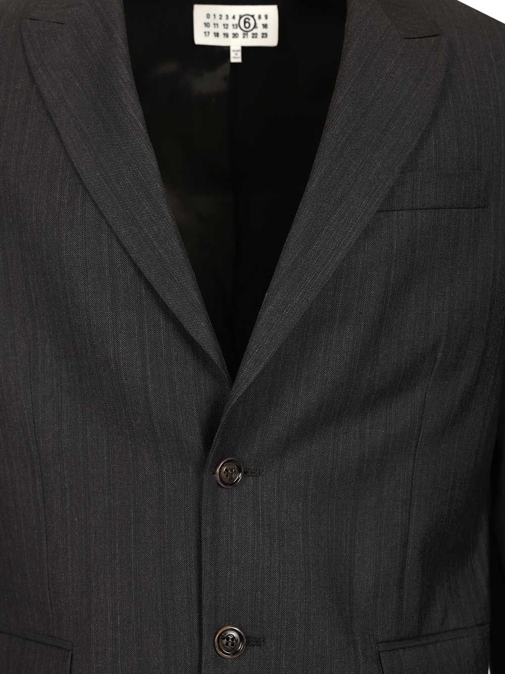 Wool And Cotton Blazer Black Jacket