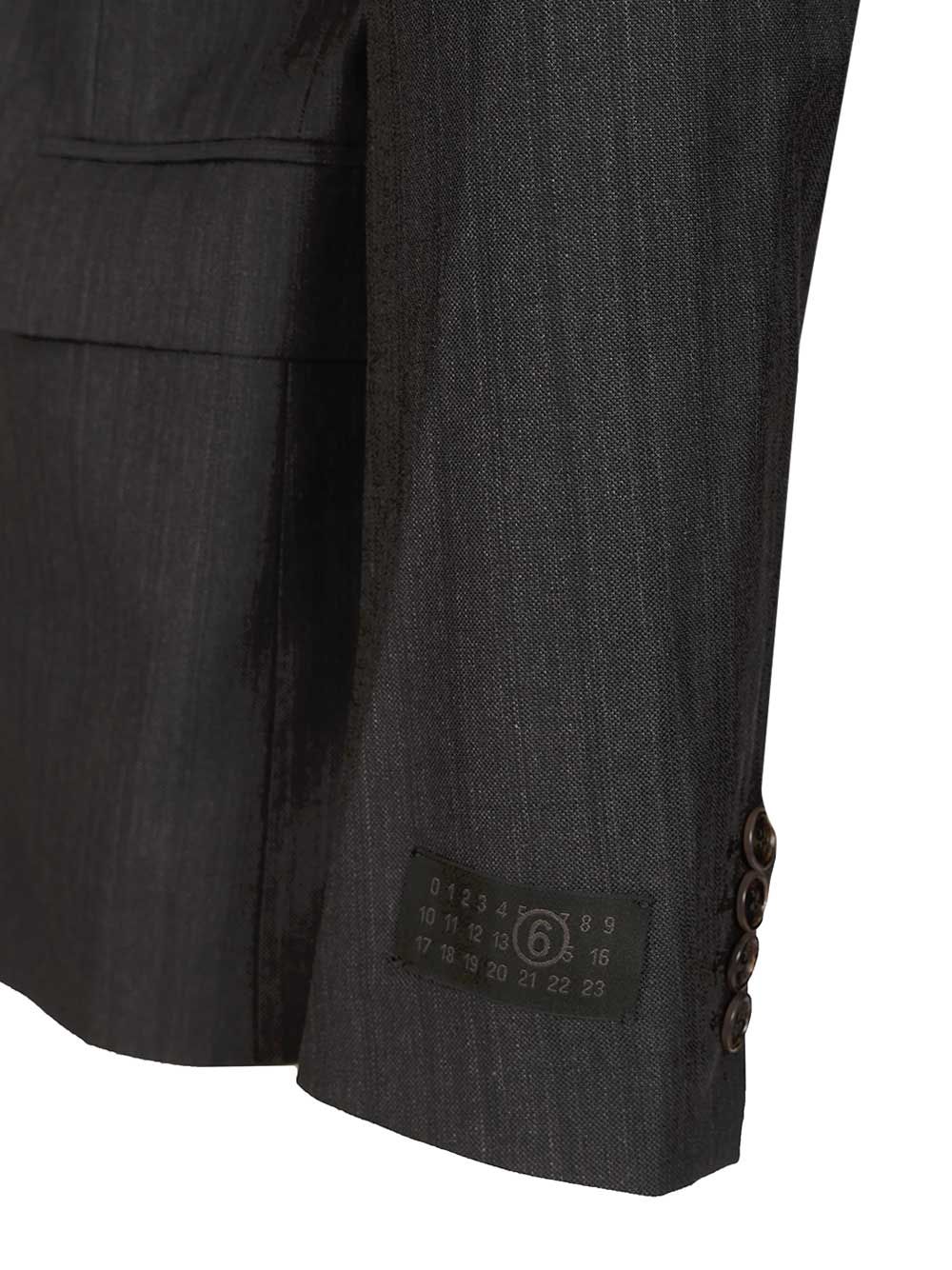 Wool And Cotton Blazer Black Jacket