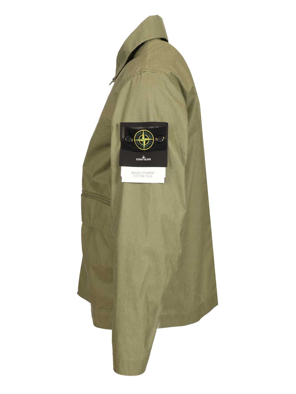 Waxed cotton coach jacket Green Polyester +