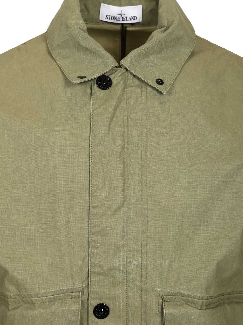 Waxed cotton coach jacket Green Polyester +
