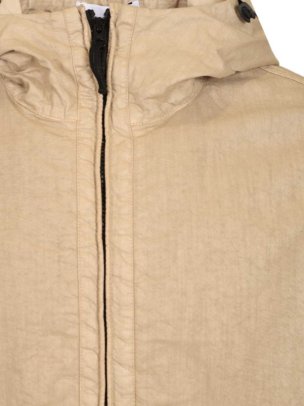 Organic-look nylon jacket Beige Polyamide Fiber