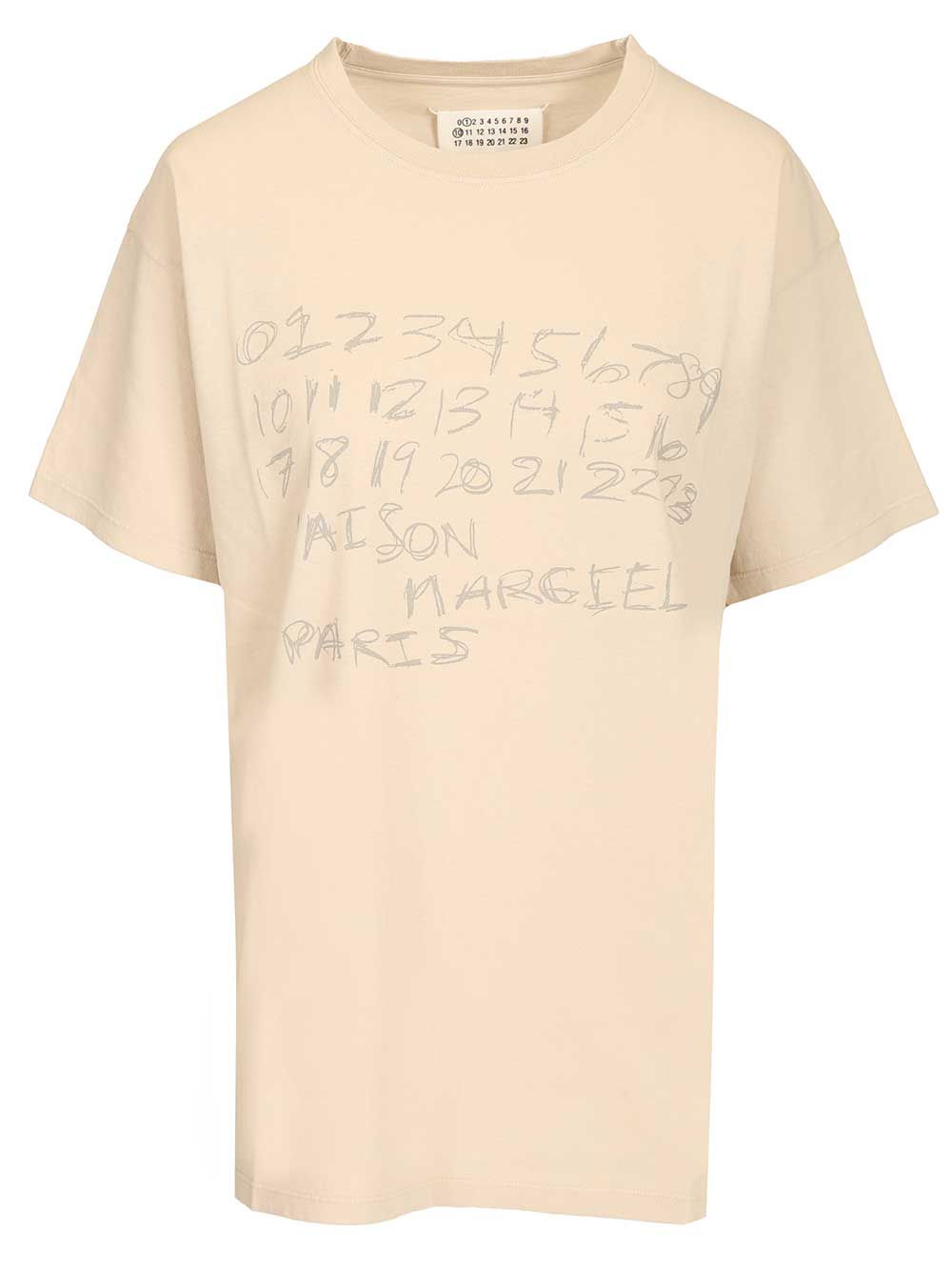 Numeric T-shirt Beige Cotton