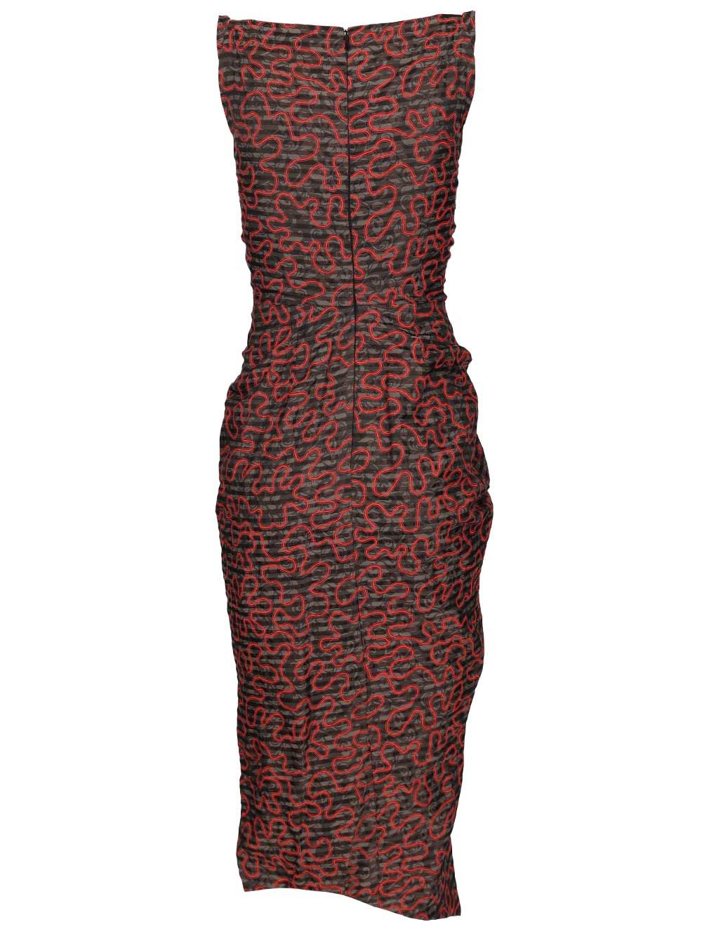 Panther Sleeveless Dress Cotton Cupro
