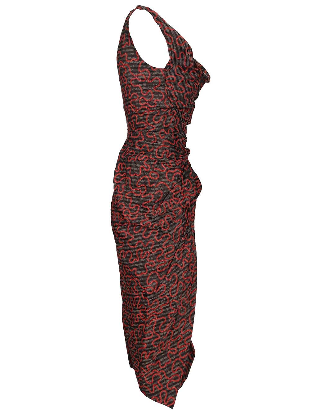 Panther Sleeveless Dress Cotton Cupro