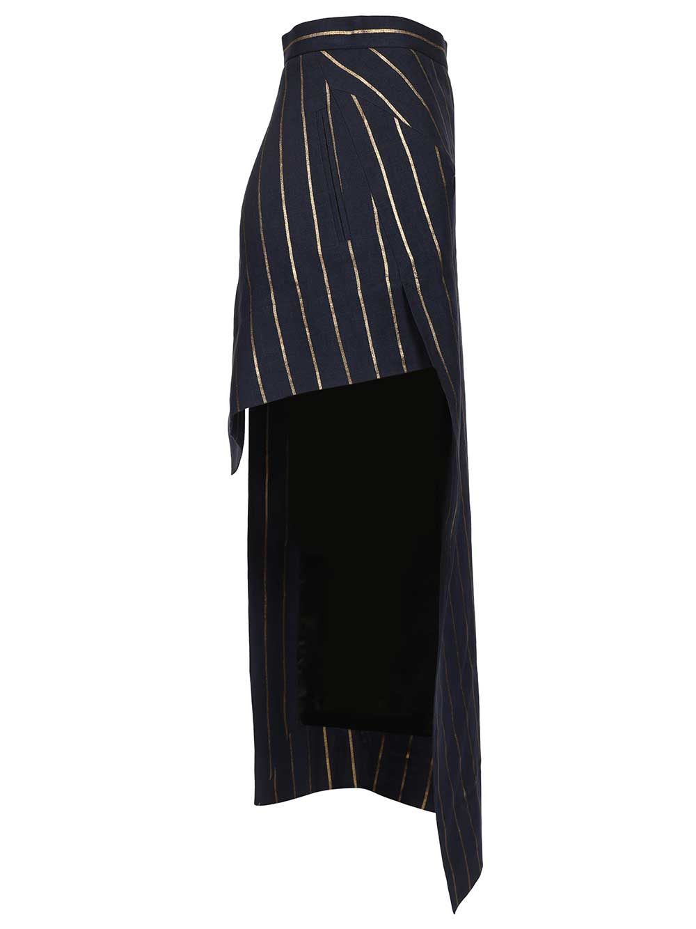 MAXI INFINITY SKIRT Blue Linen