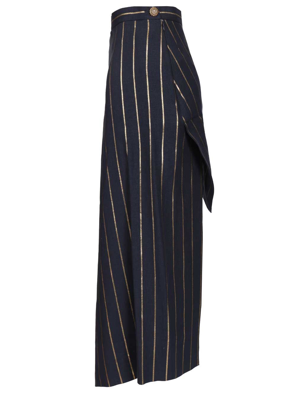 MAXI INFINITY SKIRT Blue Linen