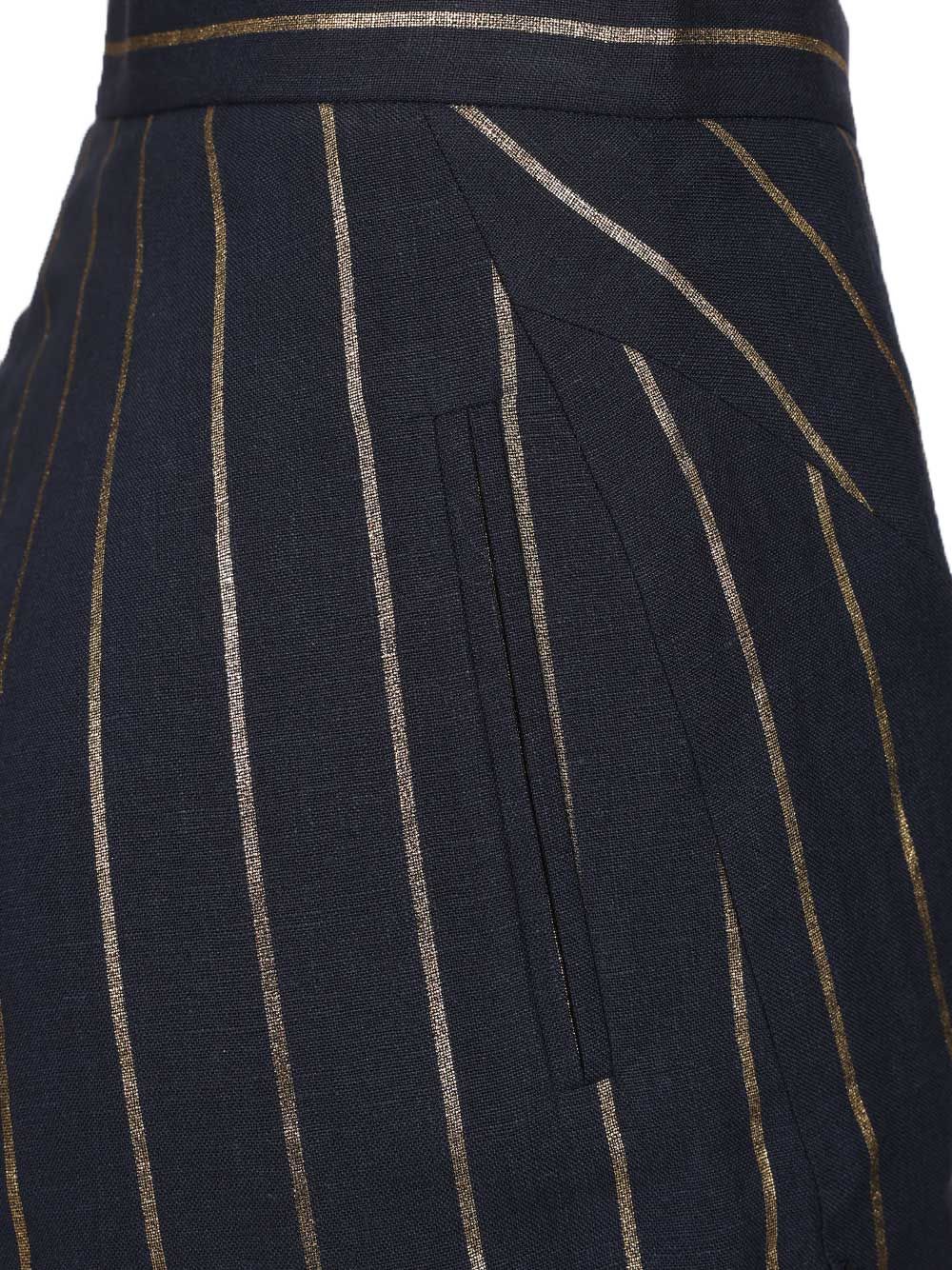 MAXI INFINITY SKIRT Blue Linen
