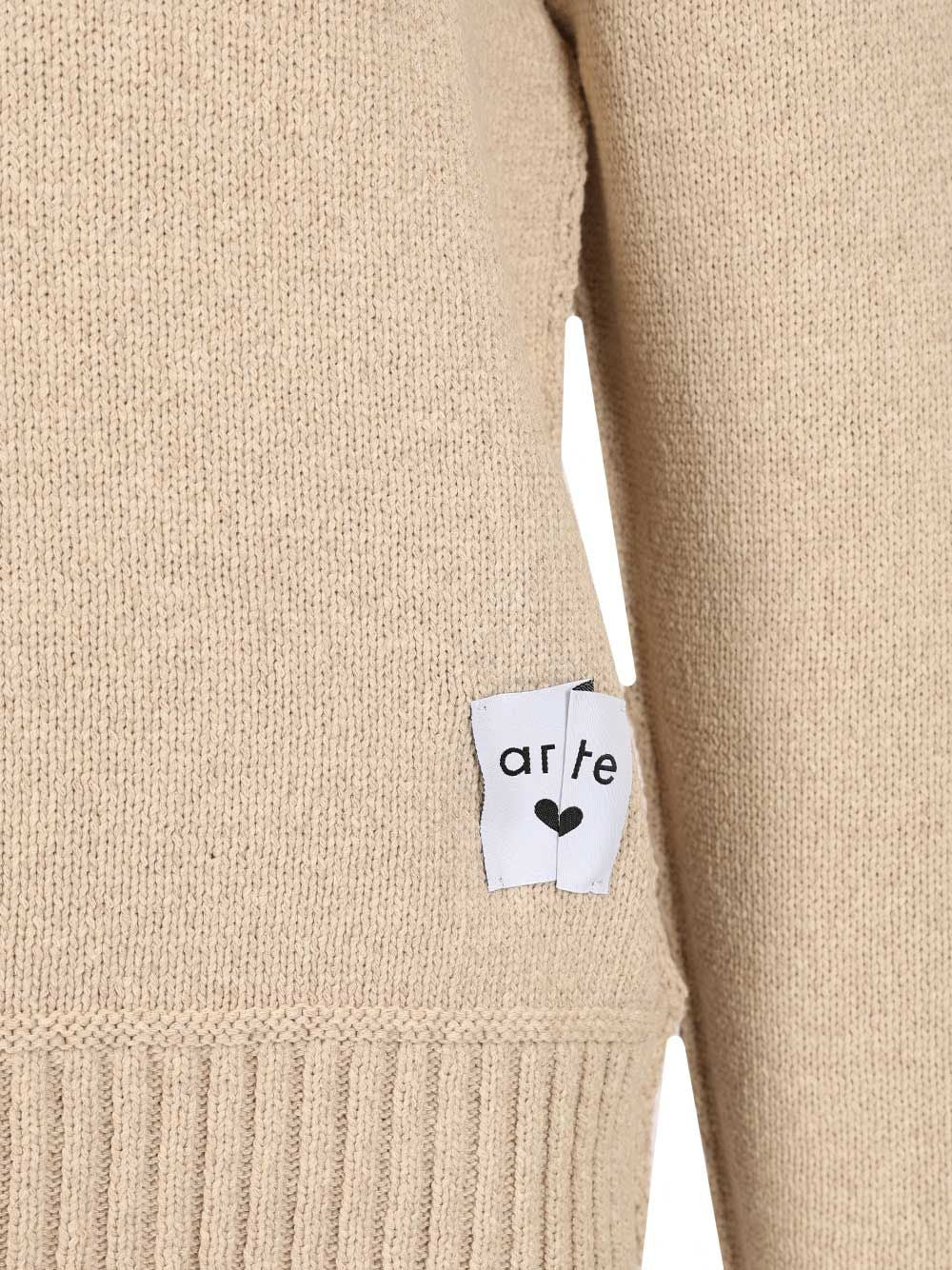 Reversible Label Knit White Polyester Knitwear