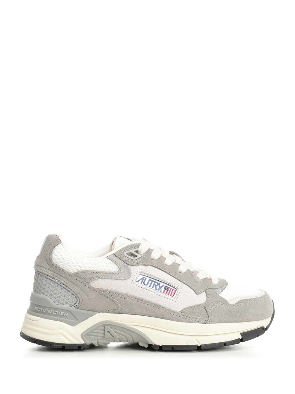 Hyperway sneaker in mesh and suede Grey