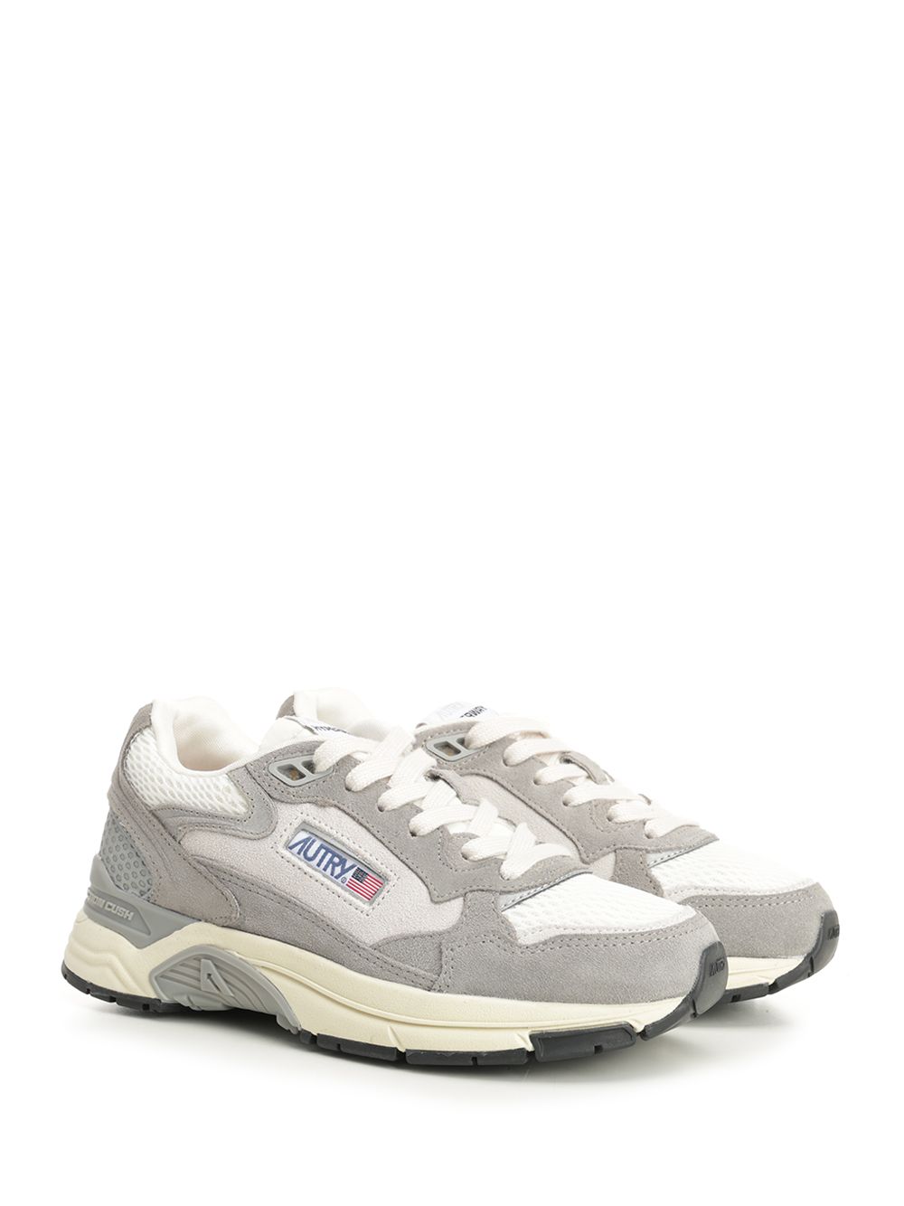 Hyperway sneaker in mesh and suede Grey