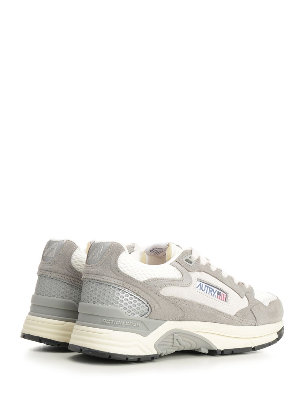 Hyperway sneaker in mesh and suede Grey