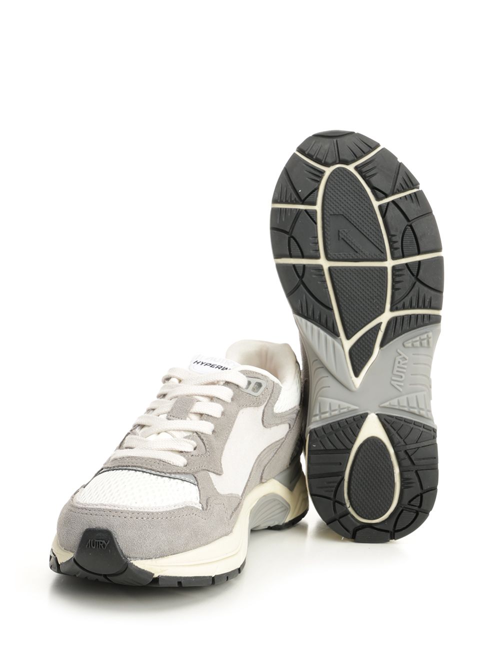 Hyperway sneaker in mesh and suede Grey