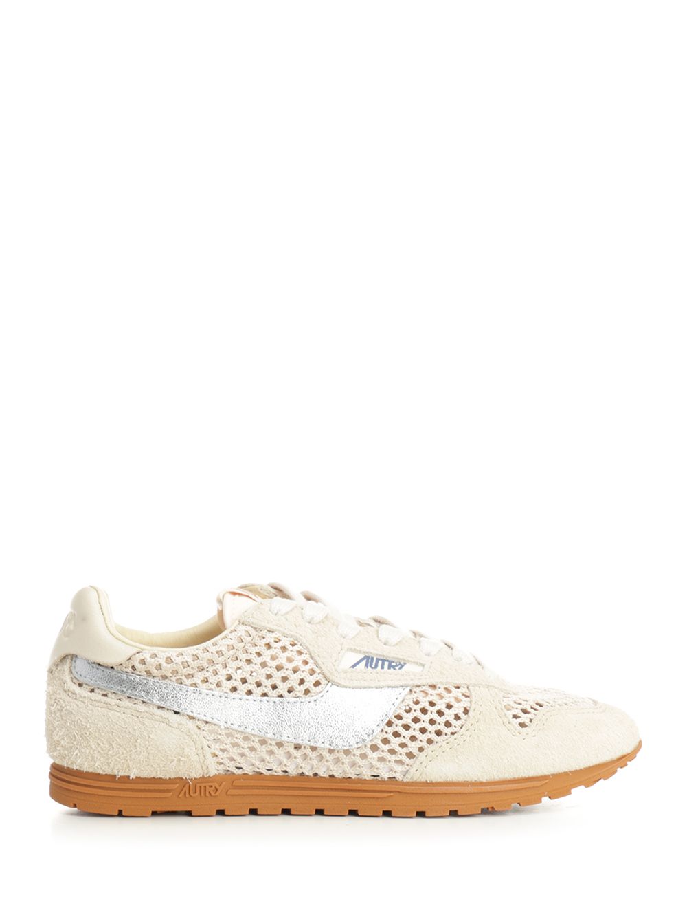 Windspin sneaker in perforated leather Beige