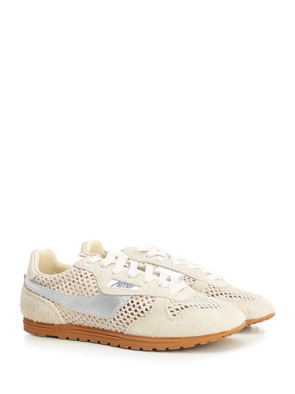 Windspin sneaker in perforated leather Beige