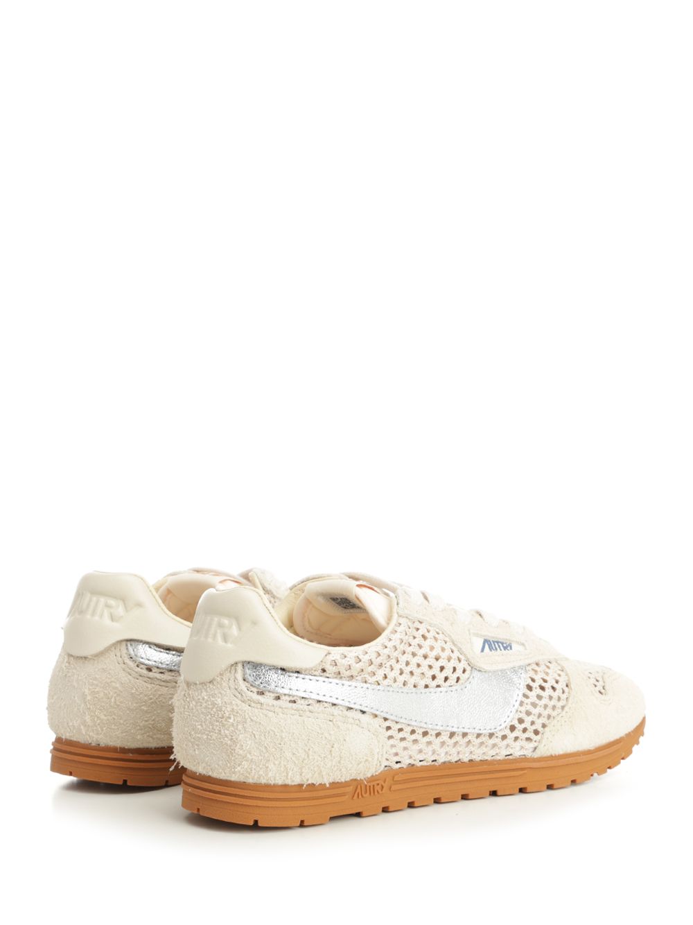 Windspin sneaker in perforated leather Beige