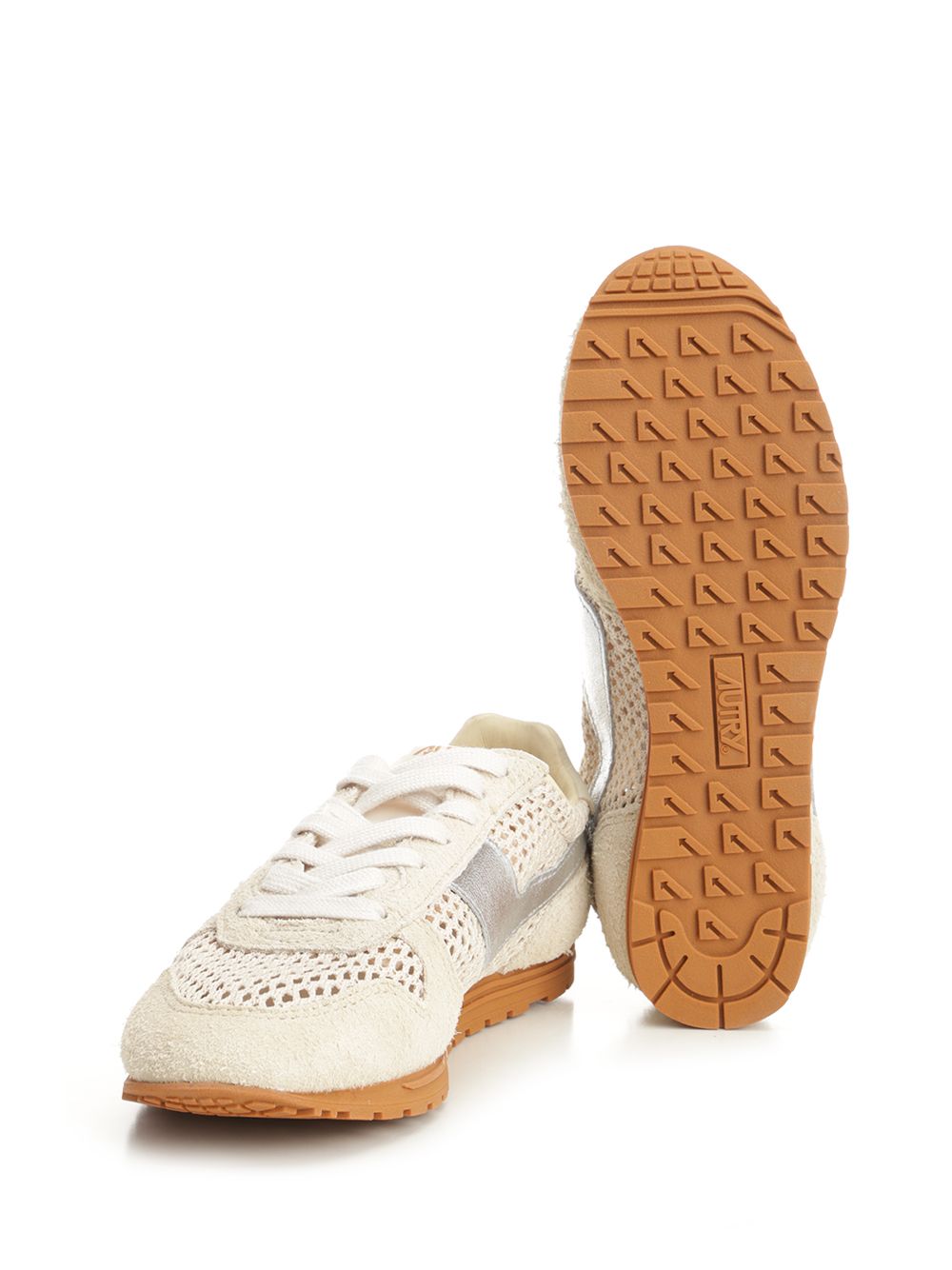 Windspin sneaker in perforated leather Beige