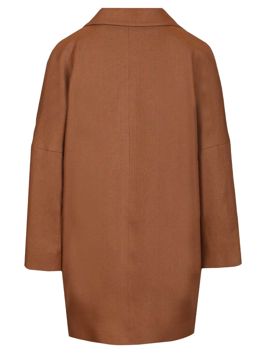 Linen Blazer Brown Jacket