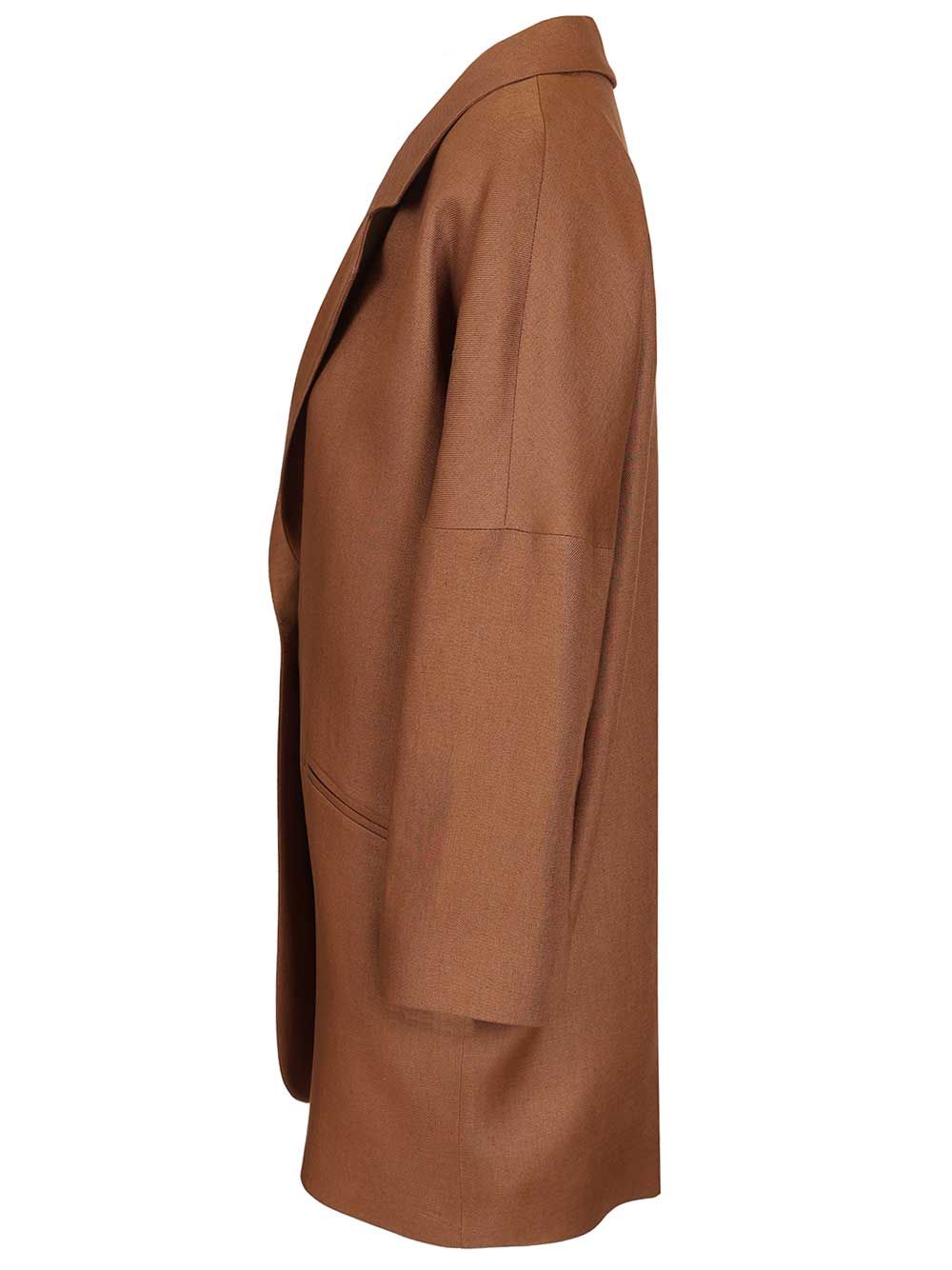 Linen Blazer Brown Jacket