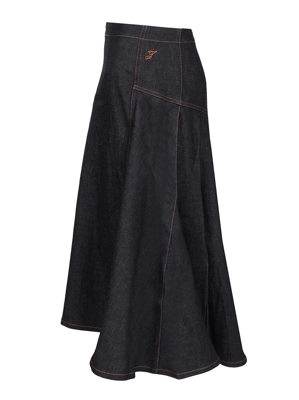 Lavoir de-Nîmes denim skirt Blue Cotton Cashmere Elastane