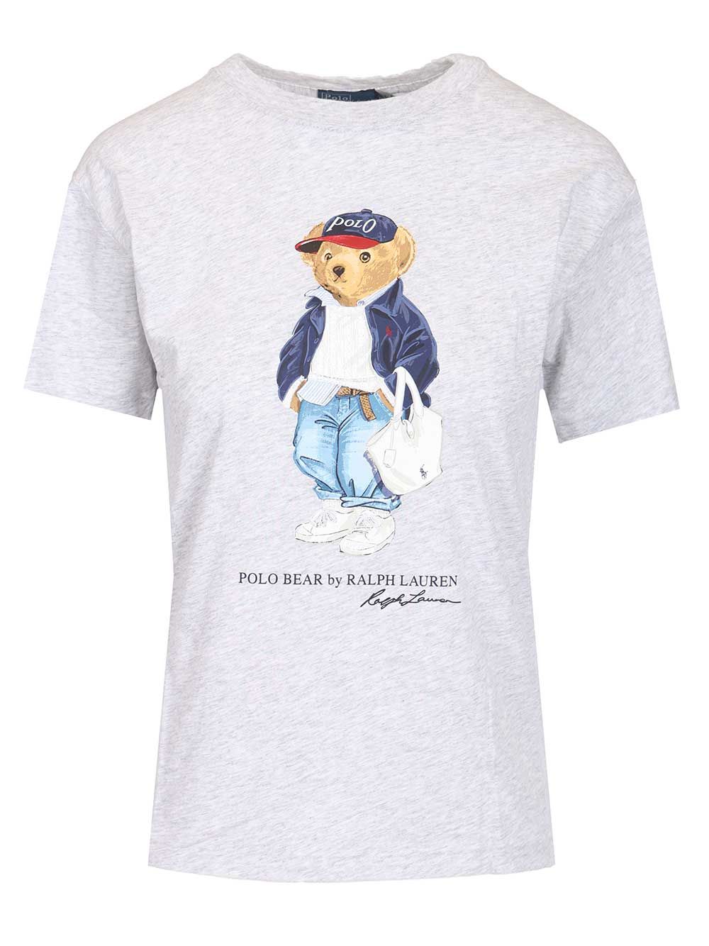 Polo Bear T-shirt Grey Cotton