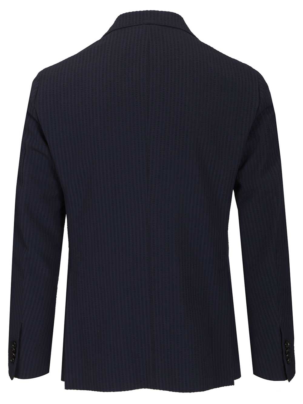 Double-breasted butterfly blazer Blue Wool Jacket