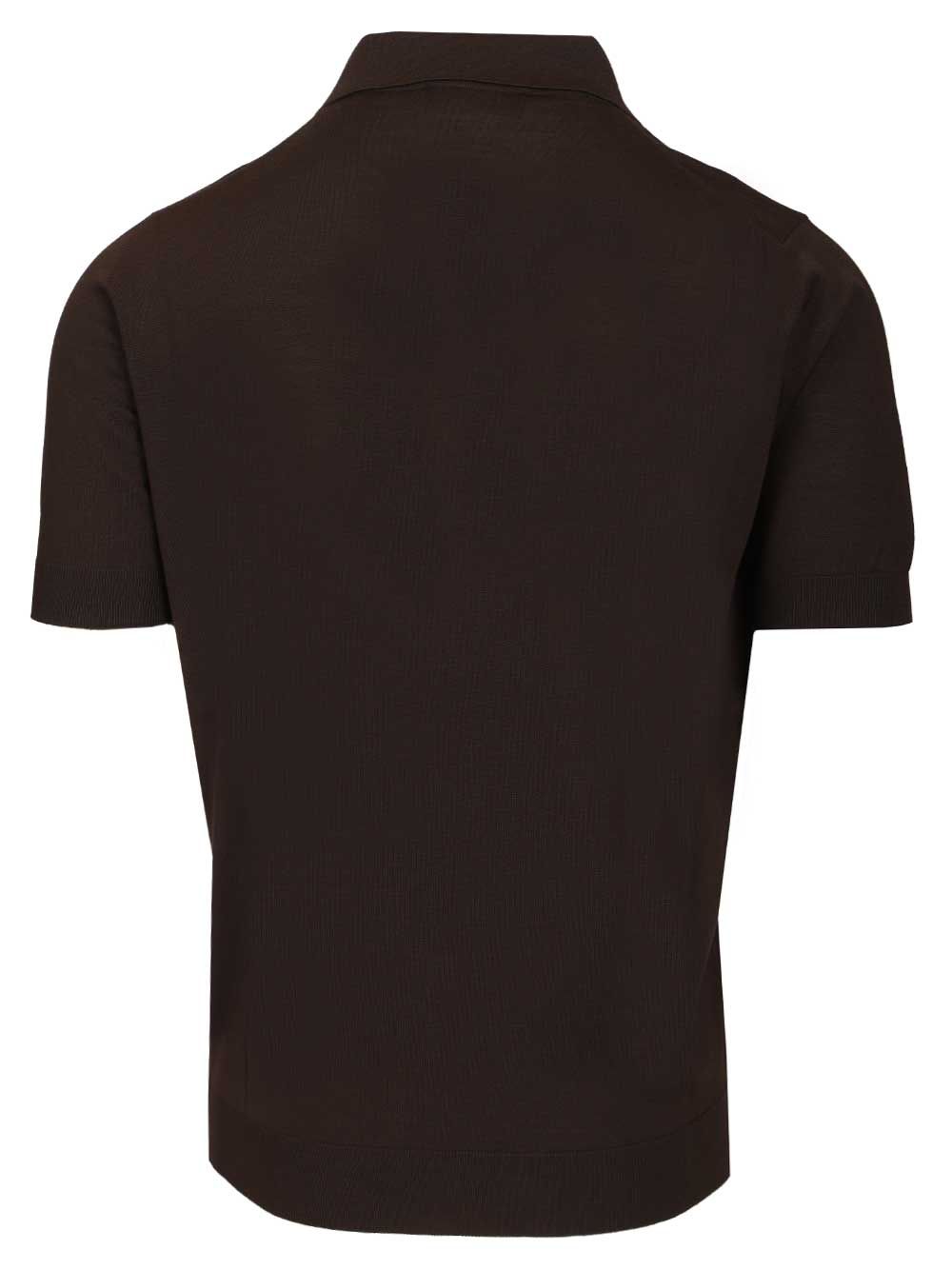Wool Polo Shirt Brown