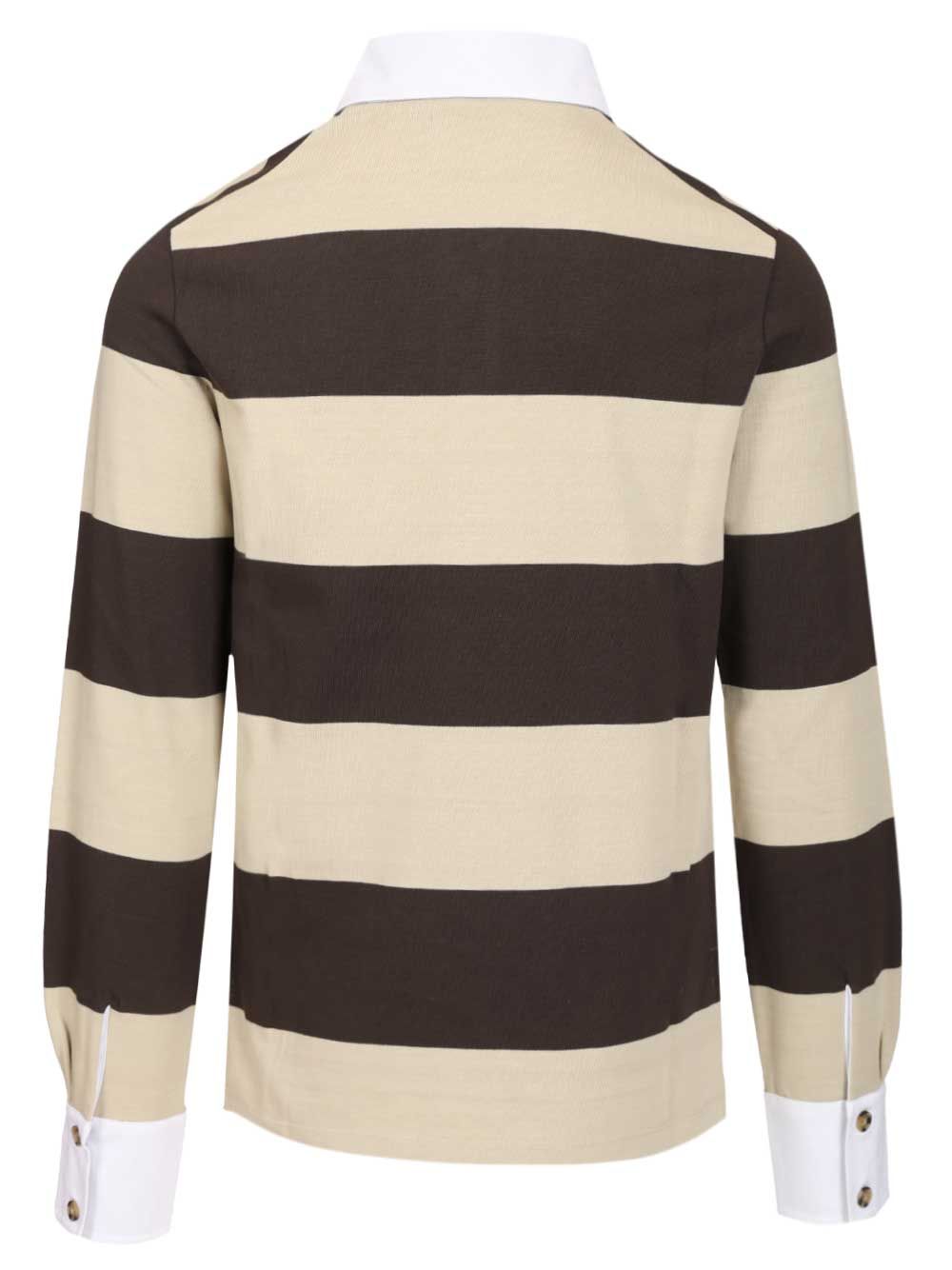 Rugby Polo Shirt Brown Cotton