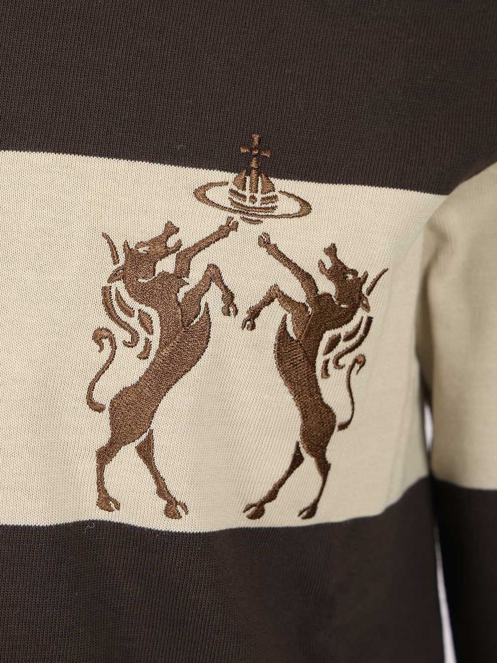 Rugby Polo Shirt Brown Cotton