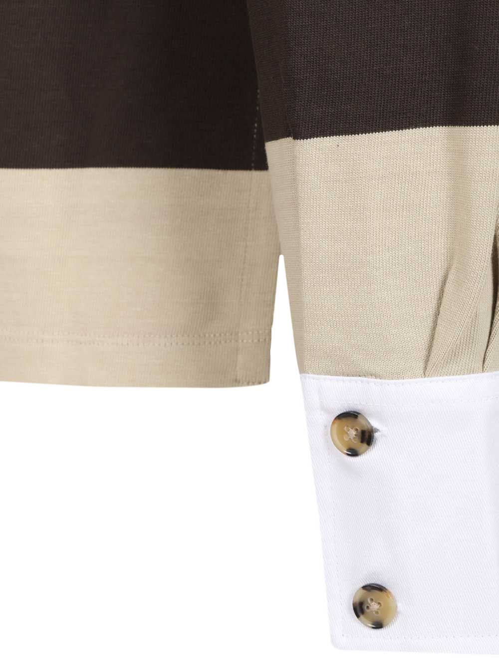 Rugby Polo Shirt Brown Cotton