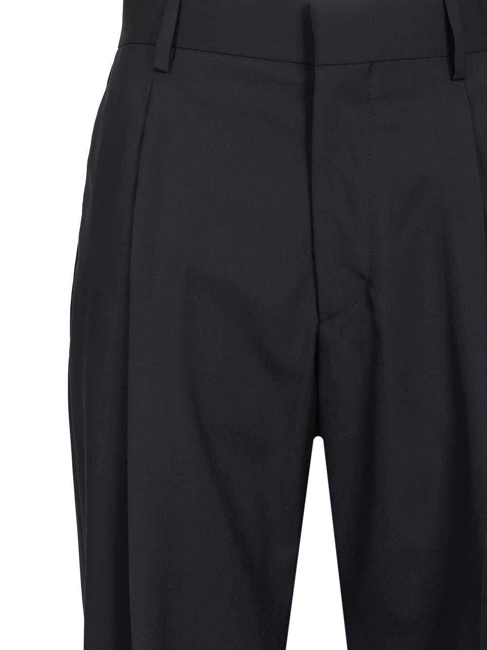 Wool trousers Black